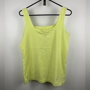 Columbia Women’s Lime Green Yellow Tank Top Cotton Blend Size L